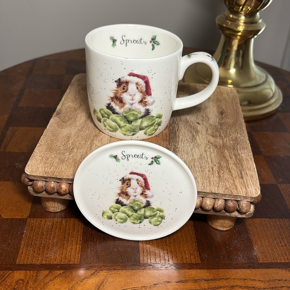 Royal Worcester mug with coaster set